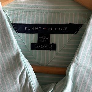 Tommy Hilfiger Light Green Striped Shirt